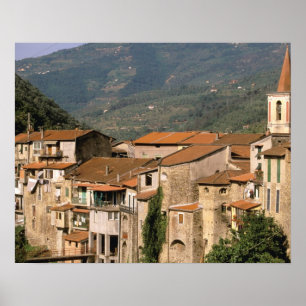 Europa, Italien, Ligurien, Riviera di Ponente, Poster