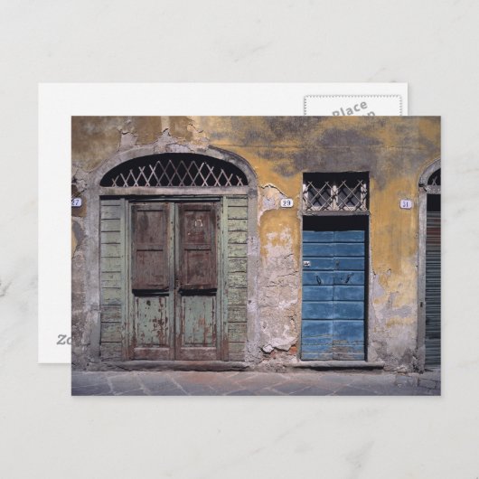 Europa, Italien, Lucca. Diese alten Türen ergänzen Postkarte (Vorne/Hinten)
