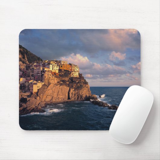 Europa, Italien, Manarola. Die Klippe ist gestrand Mousepad (Mit Mouse)