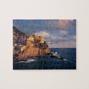 Europa, Italien, Manarola. Die klippen-nistende Puzzle