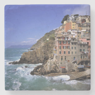 Europa, Italien, Riomaggiore. Riomaggiore ist geba Steinuntersetzer