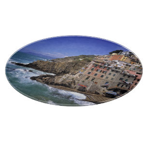 Europa, Italien, Riomaggiore. Riomaggiore Schneidebrett