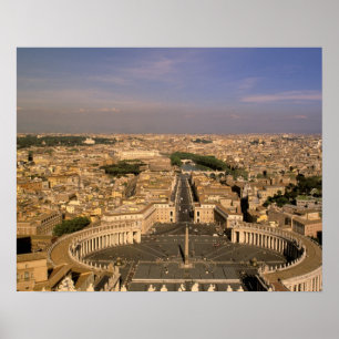 Europa, Italien, Rom, Der Vatikan. Blick von St. Poster