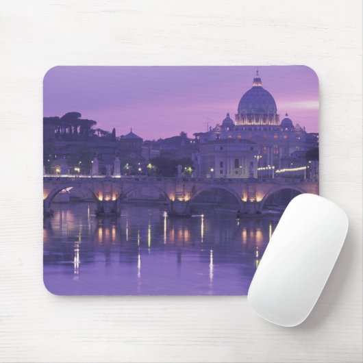 Europa, Italien, Rom. St. Peter und Ponte Sant Mousepad (Mit Mouse)