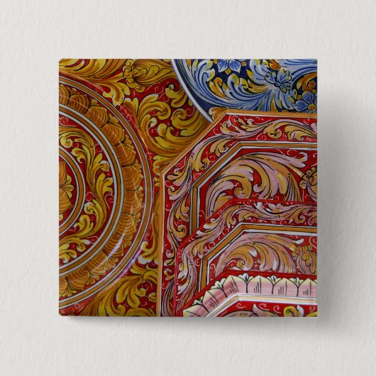 Europa, Italien, Sizilien, Taormina. Traditionell Button (Vorderseite)