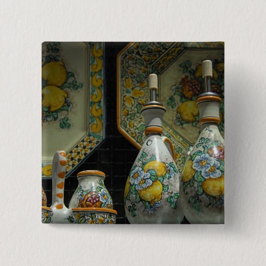 Europa, Italien, Sizilien, Taormina. Traditionell Button (Vorderseite)