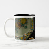 Europa, Italien, Sizilien, Taormina. Traditionelle Zweifarbige Tasse (Links)