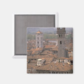 Europa, Italien, Toskana, Lucca, Stadpanorama Magnet (Vorderseite/Rückseite)