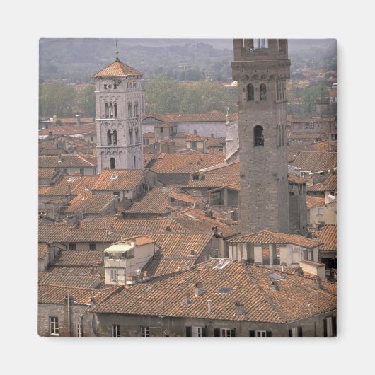Europa, Italien, Toskana, Lucca, Stadpanorama Magnet (Vorne)