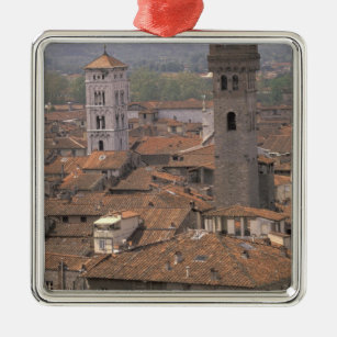 Europa, Italien, Toskana, Lucca, Stadtpanorama Ornament Aus Metall