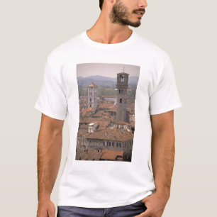 Europa, Italien, Toskana, Lucca, Stadtpanorama T-Shirt