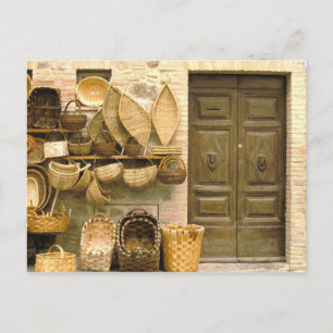 Europa, Italien, Toskana, Montalcino. Korb Postkarte