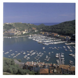 Europa, Italien, Toskana, Porto Ercole, Ansicht vo Fliese