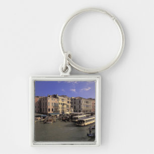 Europa, Italien, Venedig, Bootsverkehr bei Rialto Schlüsselanhänger