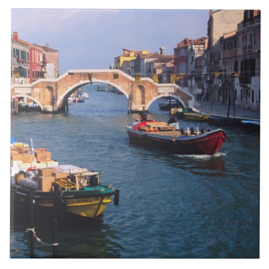 Europa, Italien, Venedig. Einschiffung Fliese (Vorderseite)