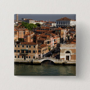 Europa, Italien, Venedig. Kanalbilder. UNESCO Button
