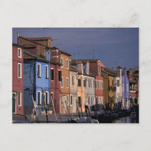 Europa, Italien, Venedig. Mehrere, farbige Häuser Postkarte