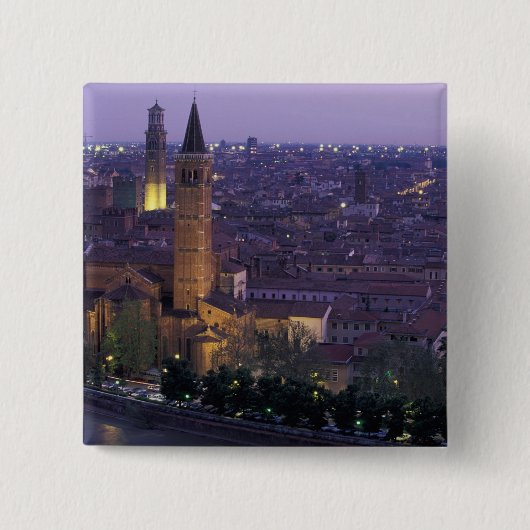 Europa, Italien, Verona, Aussicht vom Castel S. Button (Vorderseite)