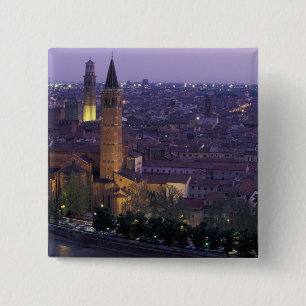 Europa, Italien, Verona, Blick vom Castel S. Button