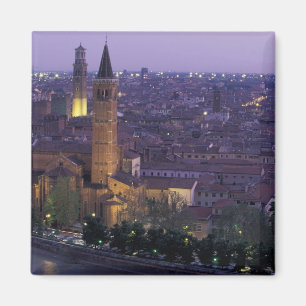 Europa, Italien, Verona, Blick vom Castel S. Magnet
