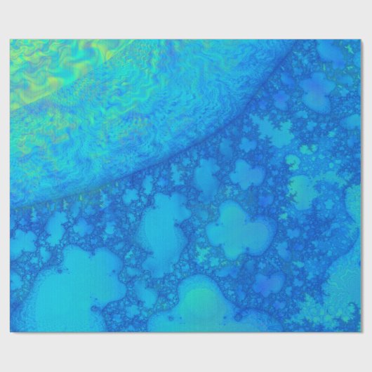 Europa JellyFish 3D Fraktal GIFT WRAP BULK Geschenkpapier (Flach)