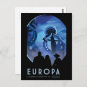 Europa Jupiter Moon Space Sci Fi Postkarte (Vorne/Hinten)