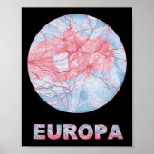 Europa Jupiters Moon 8 x 10 Art Poster Print (Vorne)
