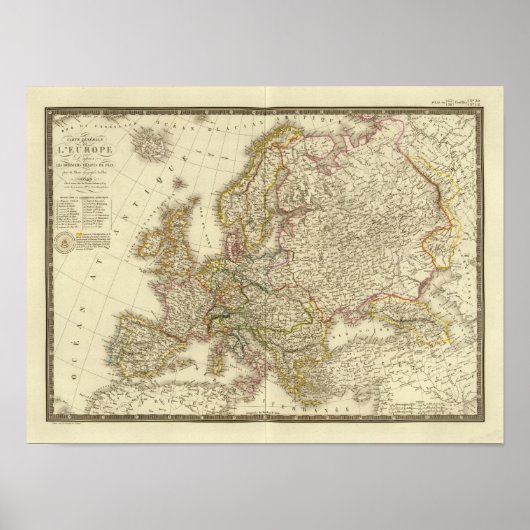 Europa-Karte 2 Poster (Vorne)
