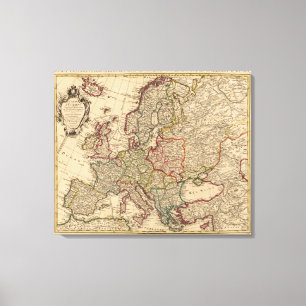 Europa-Karte 3 Leinwanddruck