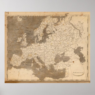 Europa-Karte durch Arrowsmith Poster