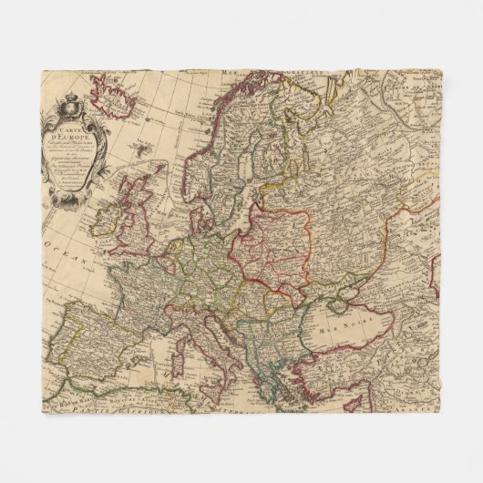 Europa-Karte Fleecedecke (Vorderseite (Horizontal))