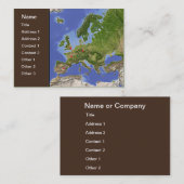 Europa-Karte, kundengerecht! Visitenkarte (Vorne/Hinten)