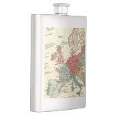 Europa-Karte-Länder - Weltantike Flachmann (Rechts)