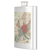 Europa-Karte-Länder - Weltantike Flachmann (Links)