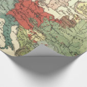 Europa-Karte-Länder - Weltantike Geschenkpapier (Ecke)