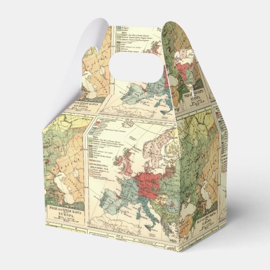 Europa-Karte-Länder - Weltantike Geschenkschachtel (Rückseite)