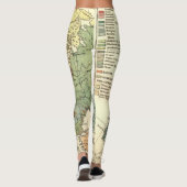 Europa-Karte-Länder - Weltantike Leggings (Rückseite)
