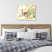 Europa-Karte-Länder - Weltantike Leinwanddruck (Insitu (Schlafzimmer))