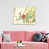 Europa-Karte-Länder - Weltantike Leinwanddruck (Insitu (Wohnzimmer))