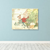 Europa-Karte-Länder - Weltantike Leinwanddruck (Insitu (Holzboden))