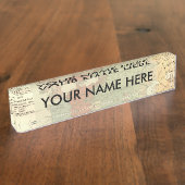 Europa-Karte-Länder - Weltantike Namensplakette (Seite)