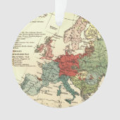 Europa-Karte-Länder - Weltantike Ornament (Vorderseite)
