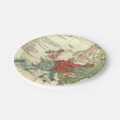 Europa-Karte-Länder - Weltantike Pappteller (Schrägansicht)