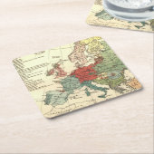 Europa-Karte-Länder - Weltantike Rechteckiger Pappuntersetzer (angewinkelt)