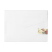 Europa-Karte-Länder - Weltantike Rundum-Adressaufkleber (Rückseite)