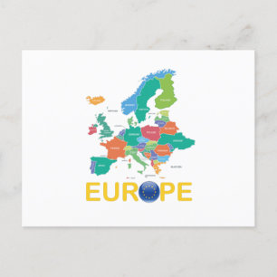 Europa-Karte Postkarte