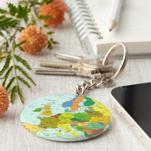 Europa-Karte Schlüsselanhänger (Seite)