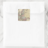 Europa-Karte von Mitchell Quadratischer Aufkleber (Tasche)
