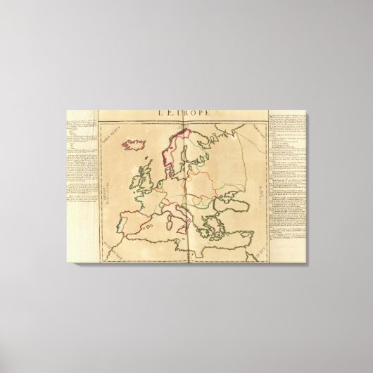 Europa-Klima Leinwanddruck (Vorderseite)