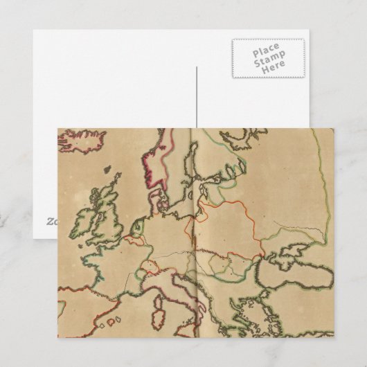 Europa-Klima Postkarte (Vorne/Hinten)